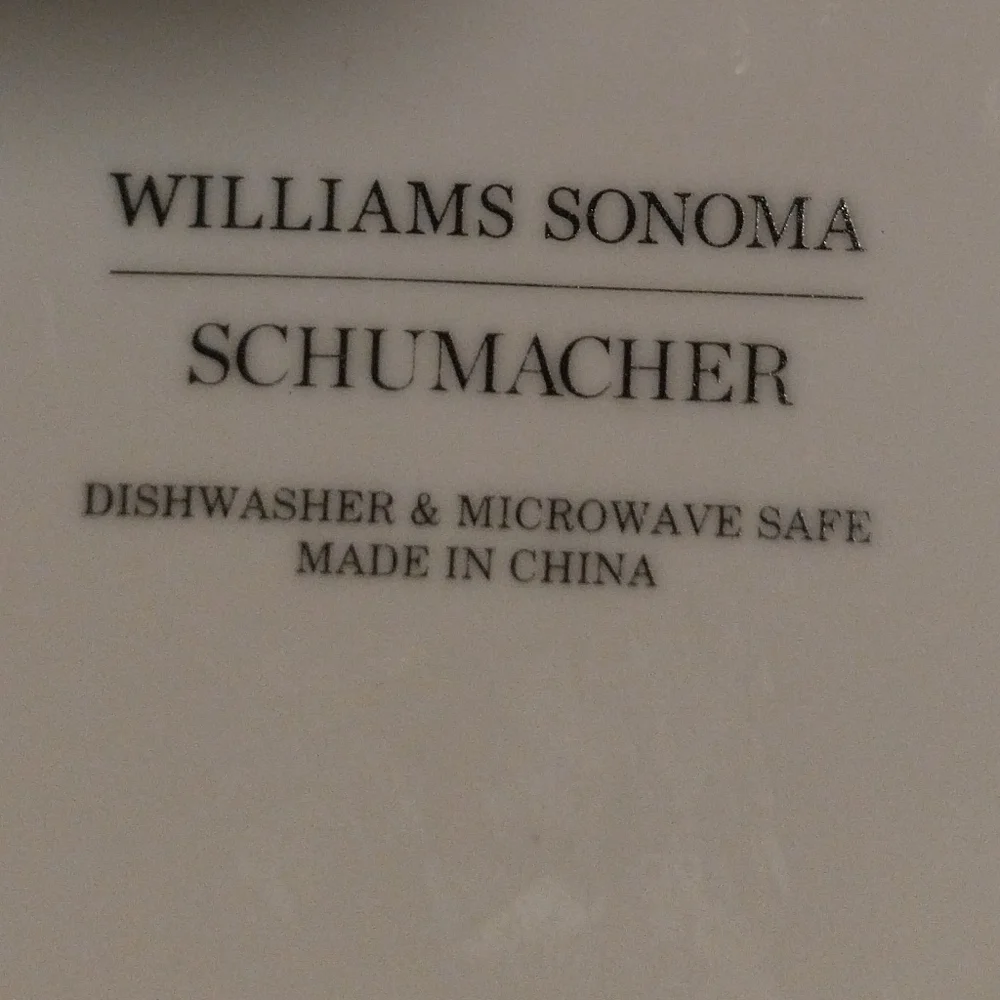 Williams Sonoma Schumacher Red & White Ikate Mandala Design Dinner Plates